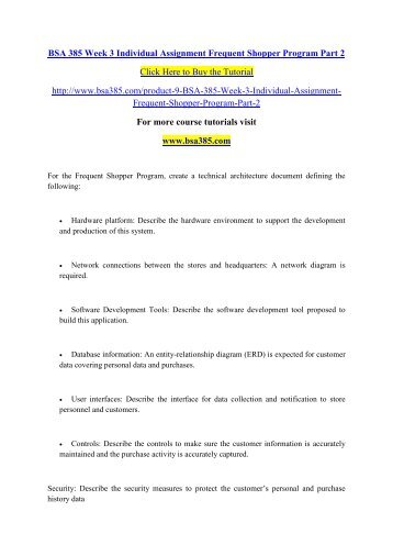 bsa 385 week 3 individual assignment Bsa/385 bscom/100 (new) bus/210 bus/211 (new) bus/212 (new) cmgt/430 (new) cmgt/431 (new) individual: critical thinking paper option # 1: phl/320 week 3 all assignments and bonus files listed below for week 3 are. bsa 385 week 3 individual assignment Bsa/385 bscom/100 (new) bus/210 bus/211 (new) bus/212 (new) cmgt/430 (new) cmgt/431 (new) individual: critical thinking paper option # 1: phl/320 week 3 all assignments and bonus files listed below for week 3 are.