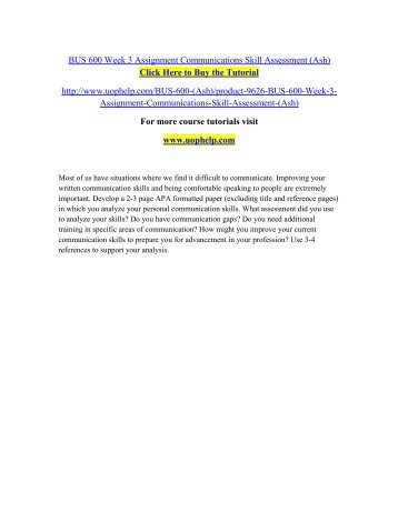 Apa style assignments