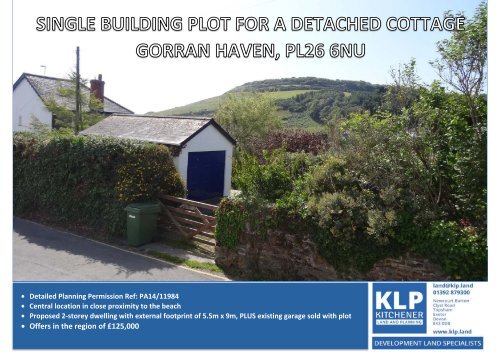 Single Building Plot - Gorran Haven, Cornwall