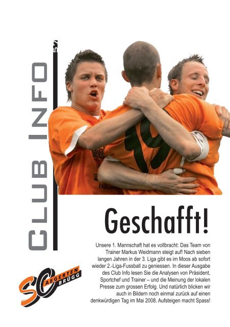 Club Info Nr. 57 (08.2008, ca. 2,63 - SC Aegerten Brügg