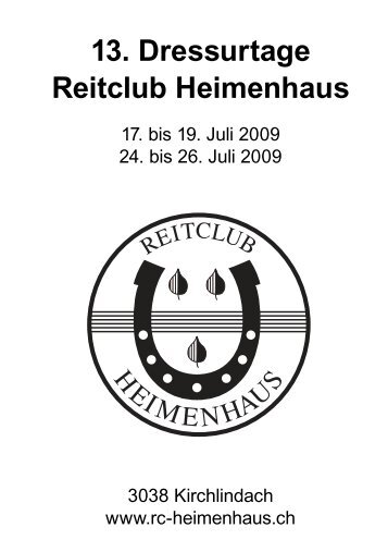 13. Dressurtage Reitclub Heimenhaus