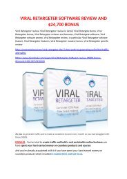  Viral Retargeter review & huge +100 bonus items