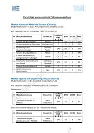 Muster-Curricula - Ingenieurwissenschaften - TUM