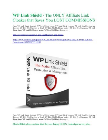  WP Link Shield  Review demo - $22,700 bonus