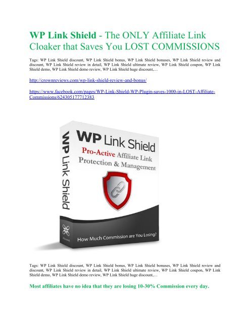  WP Link Shield  Review demo - $22,700 bonus