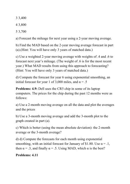 BSOP 330 Week 1 Lab Assignment Problems 4.1, 4.5, 4.9 and 4.11, pages 140-141 (Devry)