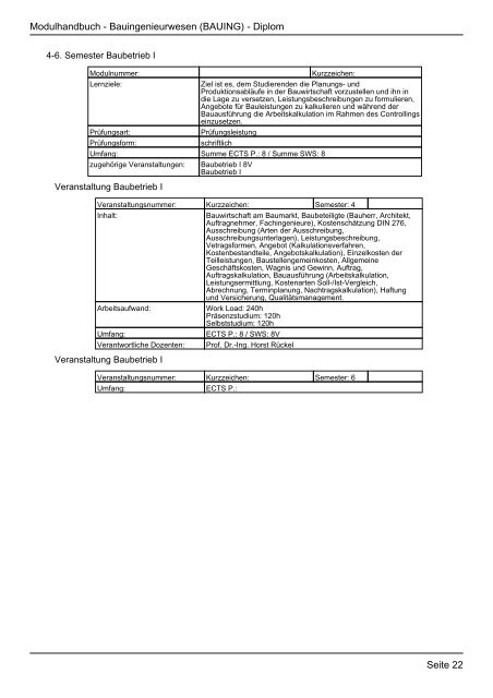 Modulhandbuch Studiengang Bauingenieurwesen (12.11 ... - FHInfo