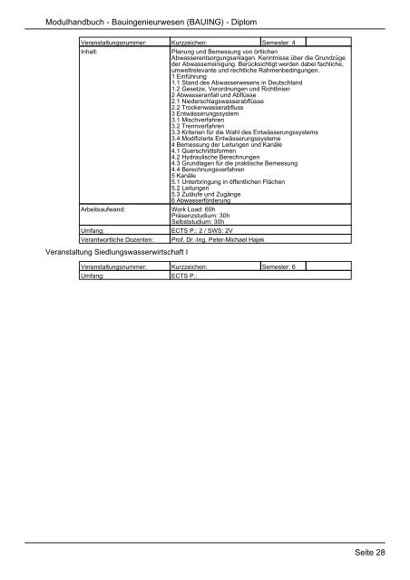 Modulhandbuch Studiengang Bauingenieurwesen (12.11 ... - FHInfo