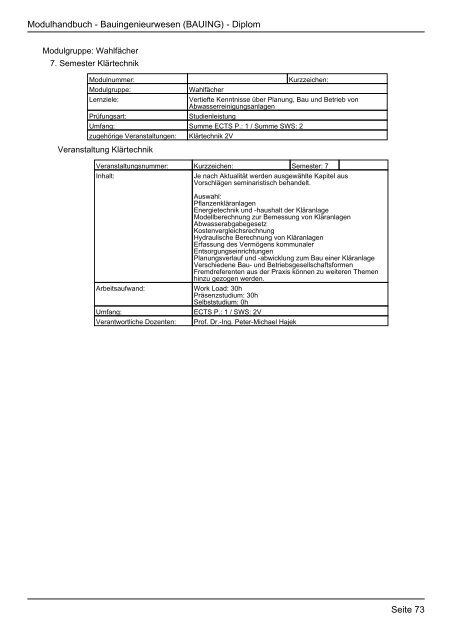 Modulhandbuch Studiengang Bauingenieurwesen (12.11 ... - FHInfo