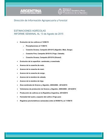 Dirección de Información Agropecuaria y Forestal