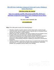 Individual assignment critical thinking application paper