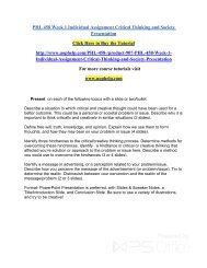 Individual assignment critical thinking application paper