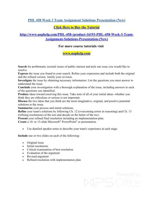 PHL 458 Week 3 Team Assignment Solutions Presentation.pdf