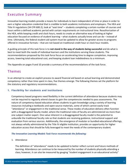 INNOVATIVE LEARNING MODELS