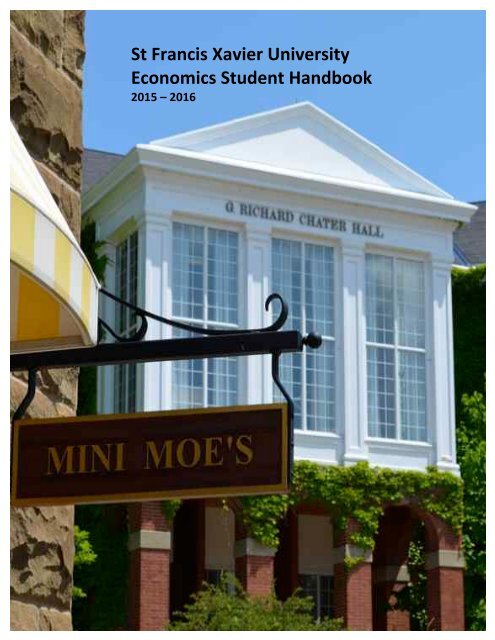 St Francis Xavier University Economics Student Handbook