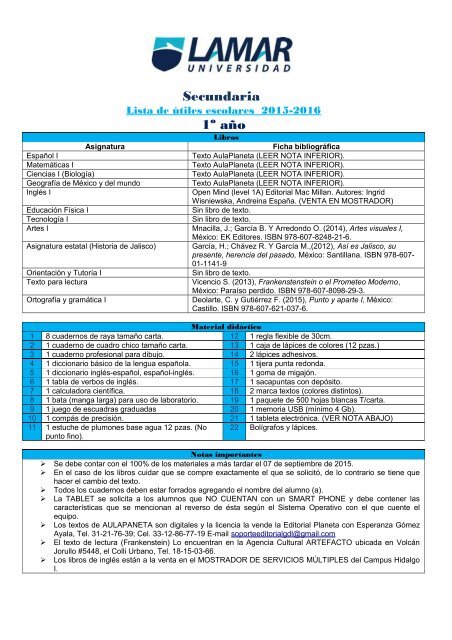 Lista de útiles escolares Secundaria 2015-2016.pdf