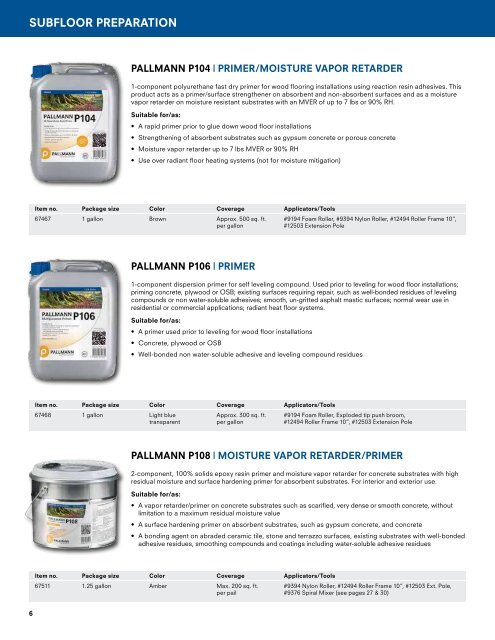 Pallmann Product Guide