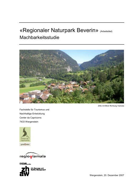 «Regionaler Naturpark Beverin» (Arbeitstitel)