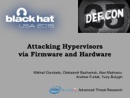 Attacking Hypervisors via Firmware and Hardware