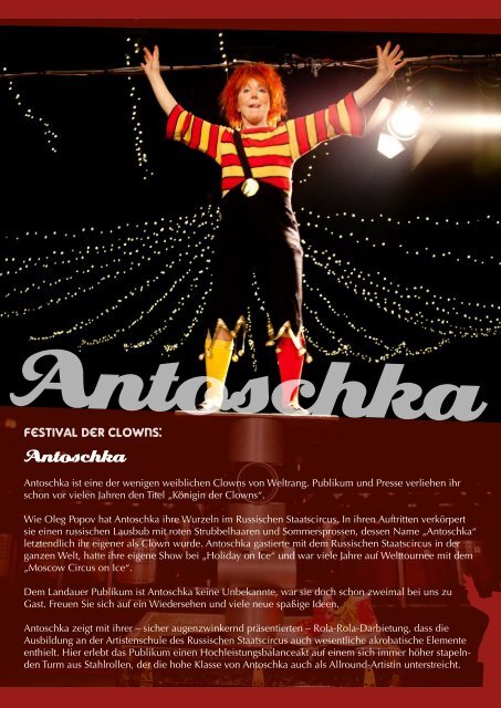 Landauer Weihnachtscircus - Programmheft 2014