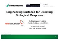 Engineering Surfaces for Directing Biological Response - Empa