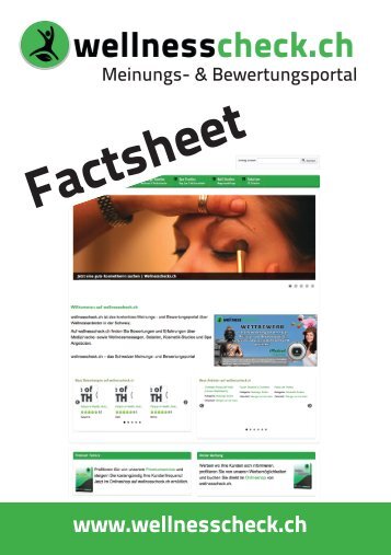 Factsheet Wellnesscheck.ch