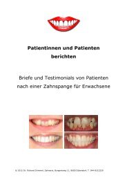 Testimonials für Dr. Richard Grimmel Dübendorf Zahnkorrekturen bei Erwachsenen