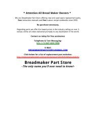 regal breadmaker k6725 manual