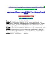 QNT 565 Week 4 Learning Team Assignment Research Proposal Part II/QNT565homeworkdotcom