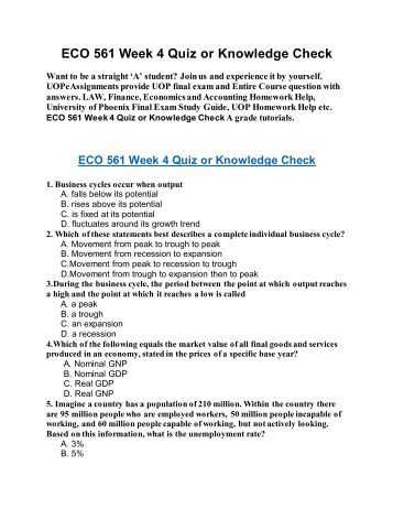 eco 561 knowledge check quiz eco 561 knowledge check quiz