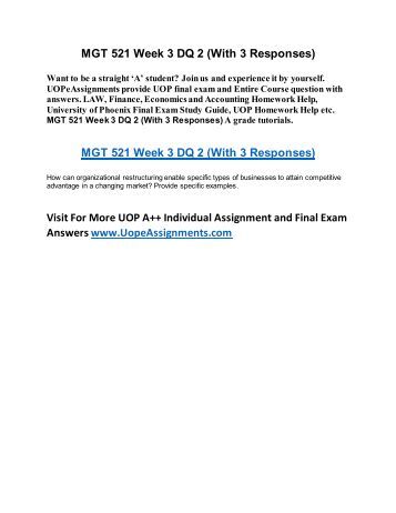 Week 2 homework help - gm520