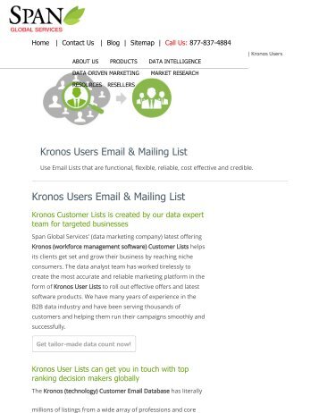 Purchase Tele Verified Kronos End User List from Span Global Services