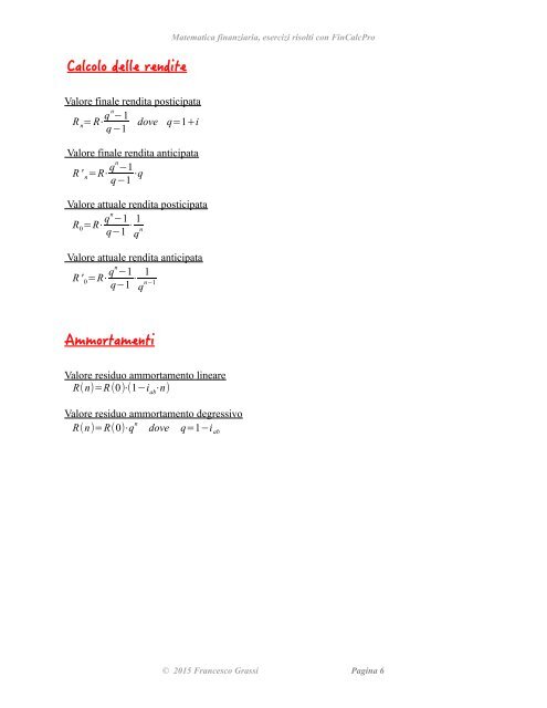 Matematica finanziaria