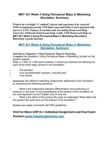 Using perceptual maps in marketing simulation summary   essay