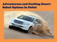 Exciting  Desert Safari in Dubai