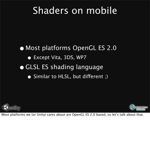 Fast mobile shaders or rather Mobile! Fast!