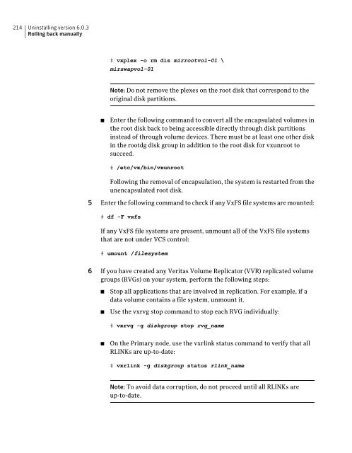 Veritas Storage Foundation and High Availability Solutions Release Notes