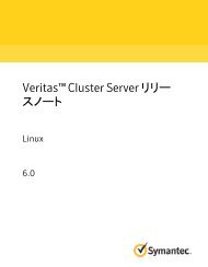 Veritas Cluster Server リリー スノート