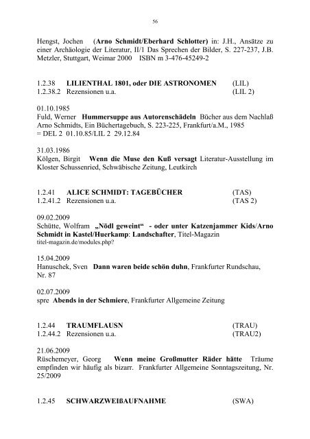 bibliographie arno schmidt - GASL - Gesellschaft der Arno-Schmidt ...