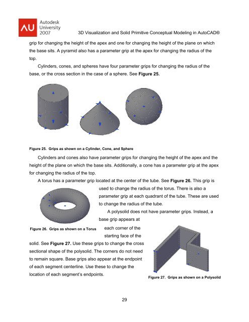 3D Visualization and Solid Primitive Conceptual Design in AutoCAD