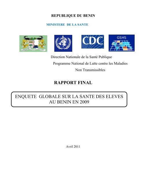 rapport final enquete globale sur la sante des eleves au benin en ...