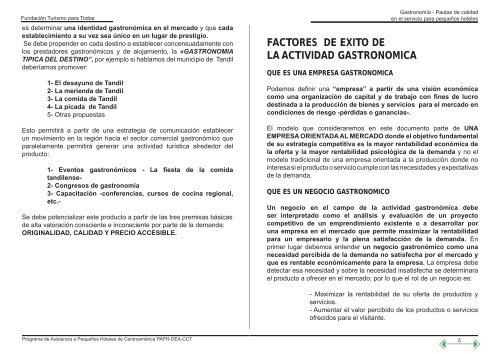 CARACTERISTICAS PRINCIPALES DE LOS PRODUCTOS TURISTICOS