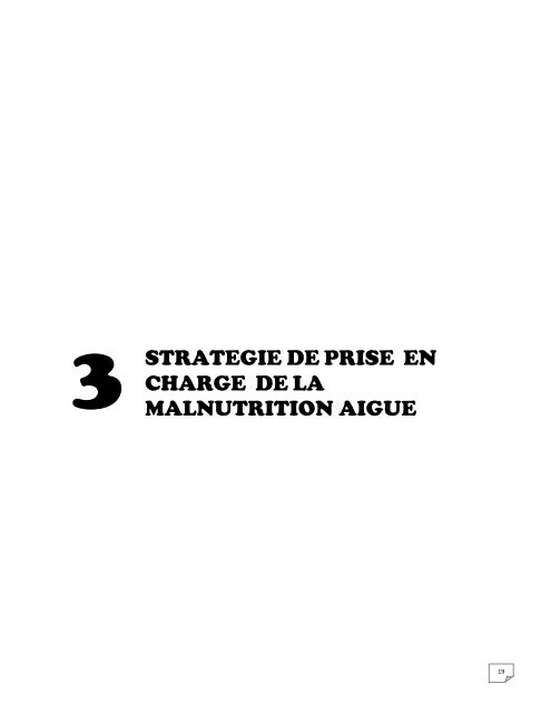 PROTOCOLE NATIONAL DE PRISE EN CHARGE DE LA MALNUTRITION AIGUE