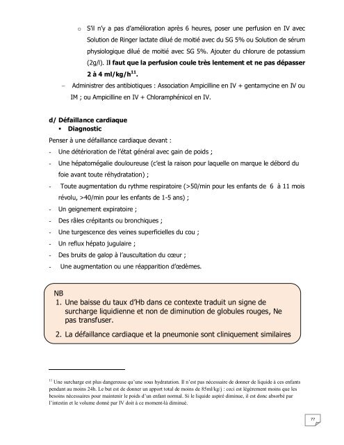 PROTOCOLE NATIONAL DE PRISE EN CHARGE DE LA MALNUTRITION AIGUE