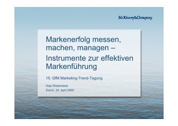 Markenerfolg messen, machen, managen – Instrumente zur - GfM