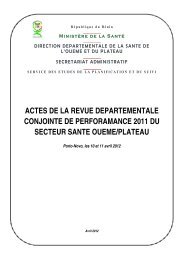 Actes de la Revue Conjointe de Performance 2011 DDS OP