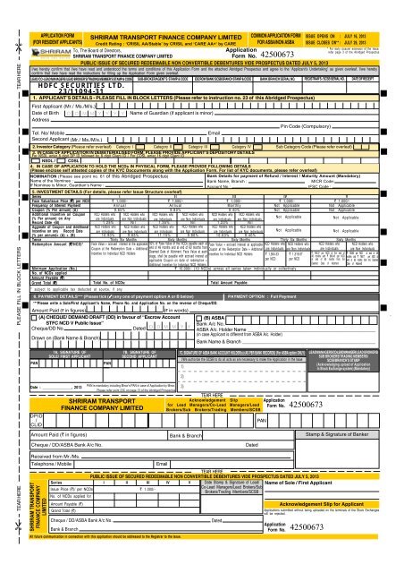 A4 Application Form Resident.pmd - HDFC Bank