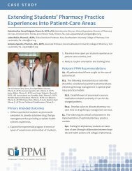 Extending Students’ Pharmacy Practice Experiences into Patient-Care Areas