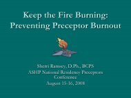 Keep the Fire Burning Preventing Preceptor Burnout