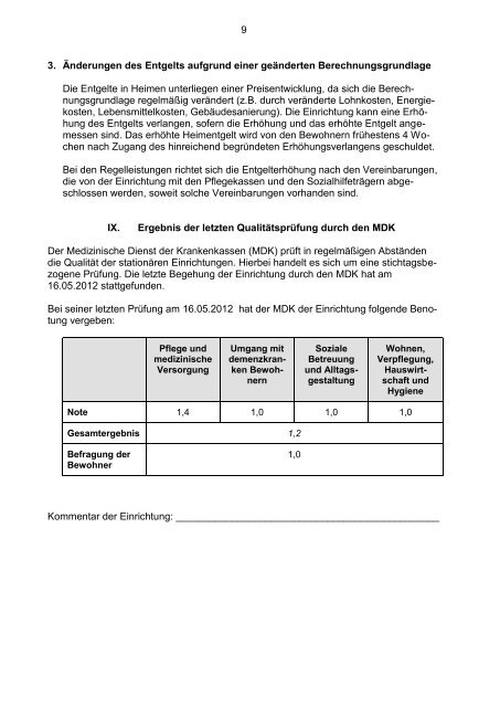 Vorvertragliche Informationen zum Seniorenzentrum NuÃŸloch ... - GRN